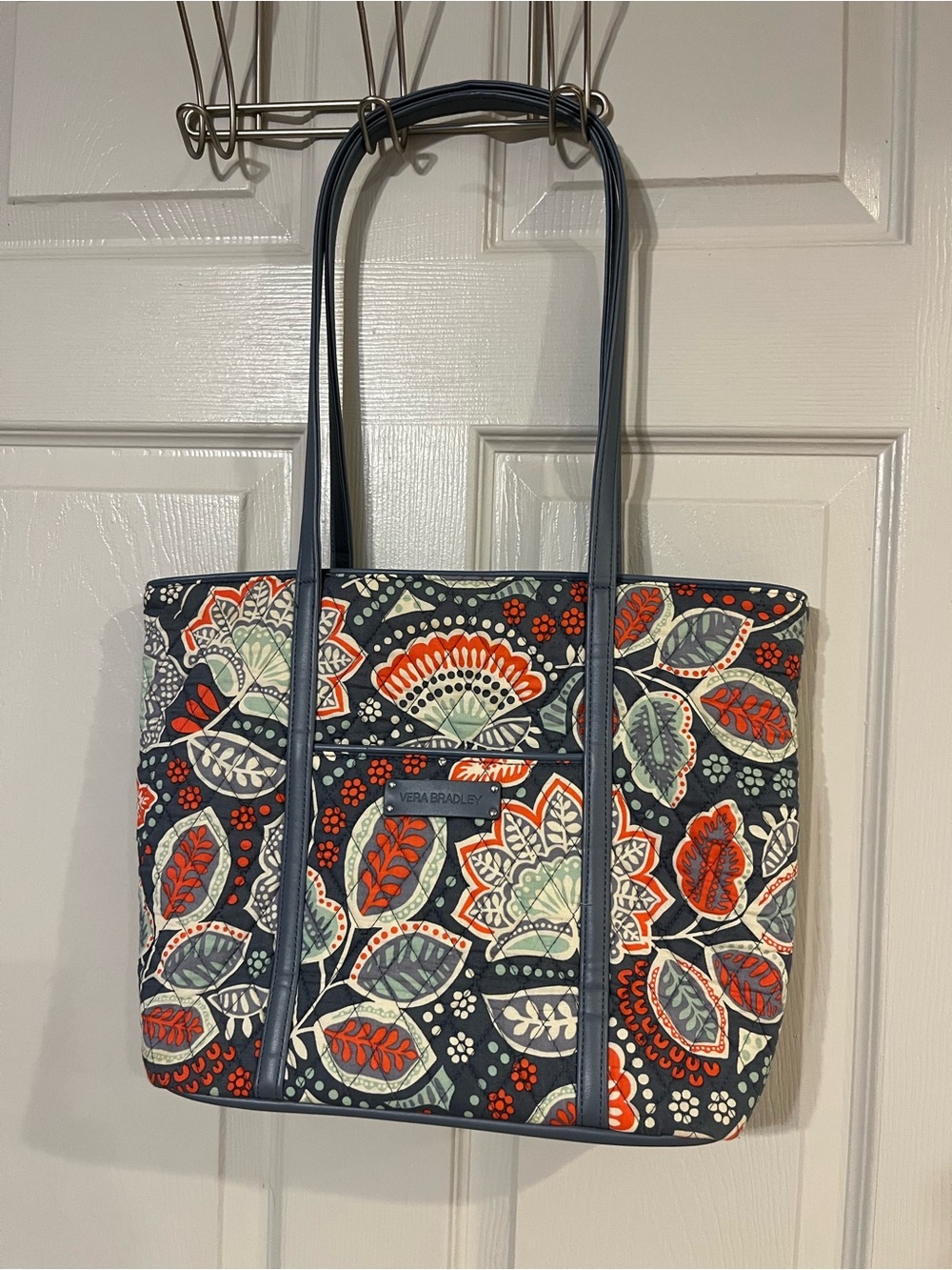Vera Bradley Gray, Orange, Green Shoulder Purse
